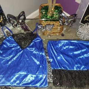 Women's 2 Piece Satin Cami Short PJ Set (S) & (M) NWOT